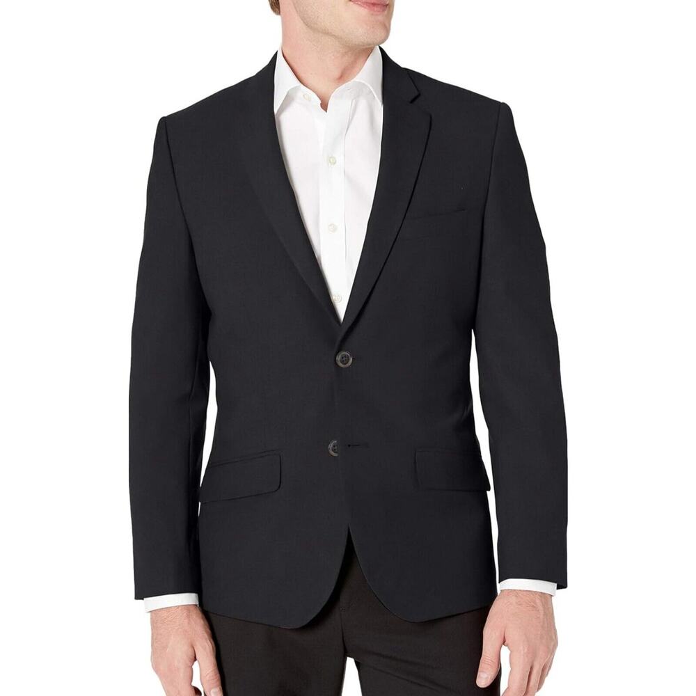 Amazon Essentials Men's Long-Sleeve Button-Front Slim-Fit Stretch Blazer Size 40
